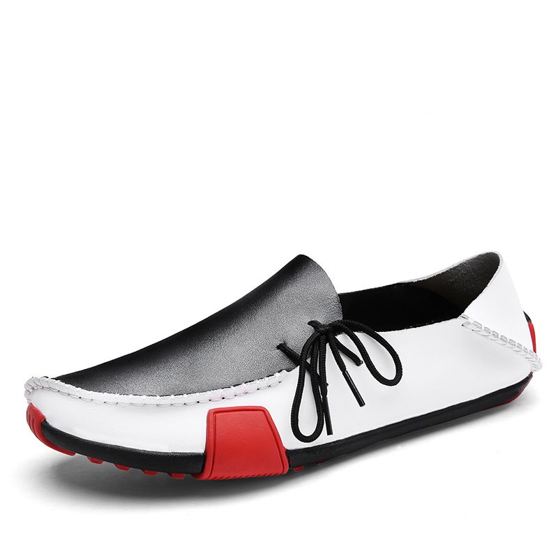 Men's Leather Casual Shoes With Flat Low Heel Lightweight Slip-on Soft Sole New Style Retro Fashion Suitable For_vogvips.com