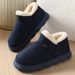 Shevalues Winter Fuzzy Fluffy Plush House Fashion Outdoor Antiskid Cotton Platform Fur Men Shoes_vogvips.com