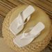 MTX 2025 Summer New French Style Square Kitten Toe Post Sandals Plus Size High Heel Flip-Flops Women Fashion Outdoor Wear_vogvips.com