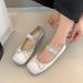 Evening Style Gentle Flat Satin Ballet Flats 2025 New Spring Shallow Boat Mary Jane Women's Shoes_vogvips.com