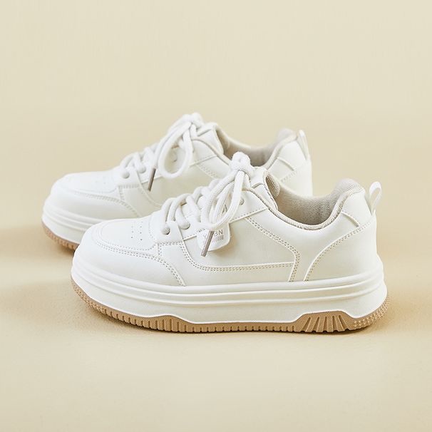 Little White Shoes Female Student Platform Heightening Shoes Sports Board Shoes Casual Shoes_vogvips.com