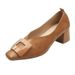 2025 Spring And Autumn New Mid Season Single Order Women's Coarse Heel Square Head Grandma Shoes_vogvips.com
