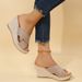 2024 Summer New Fashion Wedge Casual Waterproof Platform Slippers Thick Sole High Heel Sandals For Women_vogvips.com