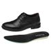 Round Head First Layer Men's Casual Front Lace-up Tooling Shoes Heightening Formal Leather Shoes_vogvips.com