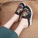 Slippers With Large White Soles, High Sloping Heels, Embroidered Fabric, Summer Cool Slippers_vogvips.com