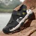Baotou Men's Sandals Large Size Lightweight Casual Beach Shoes With Velcro Summer Hollow-Out Youth Driving Shoes_vogvips.com