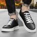 Casual Board Shoes First-layer Cowhide Shoes Comfortable Lace-up Oxford Cloth Shoes--size_vogvips.com