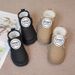 Kids' Winter Boots – Warm Fleece-Lined Snow Boots For Boys & Girls (Ankle Height, Non-Slip Rubber Sole, Khaki/Black, Sizes 22-33)_vogvips.com