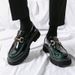 Casual Round Toe British Patent Leather Men's Business Formal Wedding Groom Shoes 3368_vogvips.com