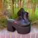 Closed Toe Platform Mules Chunky Heels Shoes Women Thick Bottom Black High Platform Slingback Daily Wear Comfortable_vogvips.com