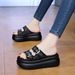 Women's French Polka Dot Platform Sandals 2026 New Style Summer Casual Height Increasing Shoes Wear with Skirts Versatile_vogvips.com