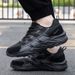 2025 Spring New Black Anti Slip And Wear Resistant Running Shoes, Trendy Soft Bottom, Leisure Travel Sports Men's Shoes_vogvips.com