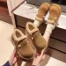 Fashionable Versatile Womens Birkent Cotton Thick Bottom Loafers Winter Warm Fleece Lined Flat Heel Round Toe Shoes_vogvips.com