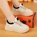 Summer Women's Mesh White Shoes, Korean Version Ins Style, Breathable Height-Increasing Sports Casual Sneakers For Femal_vogvips.com