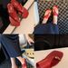 Sheepskin Version Grape Mom Same Style Herringbone Metal Toe Genuine Leather Slippers For Women Summer Outdoor Square Toe Low Heel Sandals_vogvips.com