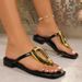 Large Size Flip Flops Women's 2025 Summer New Comfortable Low Heel Clip On Beach Sandals_vogvips.com