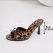 Plus-size European And American Open-toe Women's Bowknot Luxury Shoes Leopard Print Spring-summer Stiletto High-heeled_vogvips.com