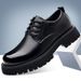 Fashion Men's Derby Spring New Large Thick Sole Business Leather Height Increasing Shoes Glossy_vogvips.com