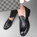 Euro Step Men's Brogue Business Formal Leather Slip-On Top Layer Cowhide Lazy Breathable British Style Casual Shoes For Men_vogvips.com