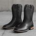 Western Cowboy boots Fashion embroidered Knight boots V-cut thigh-high boots_vogvips.com