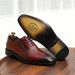 New men's formal leather shoes laser craft men's shoes Goodyear cowhide wedding fashion shoes_vogvips.com