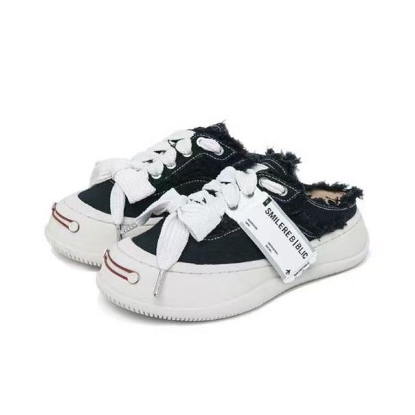 Tan Key 2024 New Versatile Thick-Soled Slip-On Half-Slip Couple Closed-Toe Slippers For Outdoor Casual Wear_vogvips.com