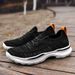Men's Breathable Running Shoes Fly Knit Thick Bottom Casual Sneakers Round Toe EVA Outsole Non Slip Comfortable All Season_vogvips.com