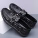 Men's 2025 New Spring Cowhide Loafers Soft Sole Slip-On Lazy Driving Casual Leather Shoes For Men_vogvips.com