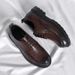 Hand-held pattern thick-soled leather shoes trend British formal business leather shoes male Hugh groom wedding Derby shoes a generation of hair_vogvips.com