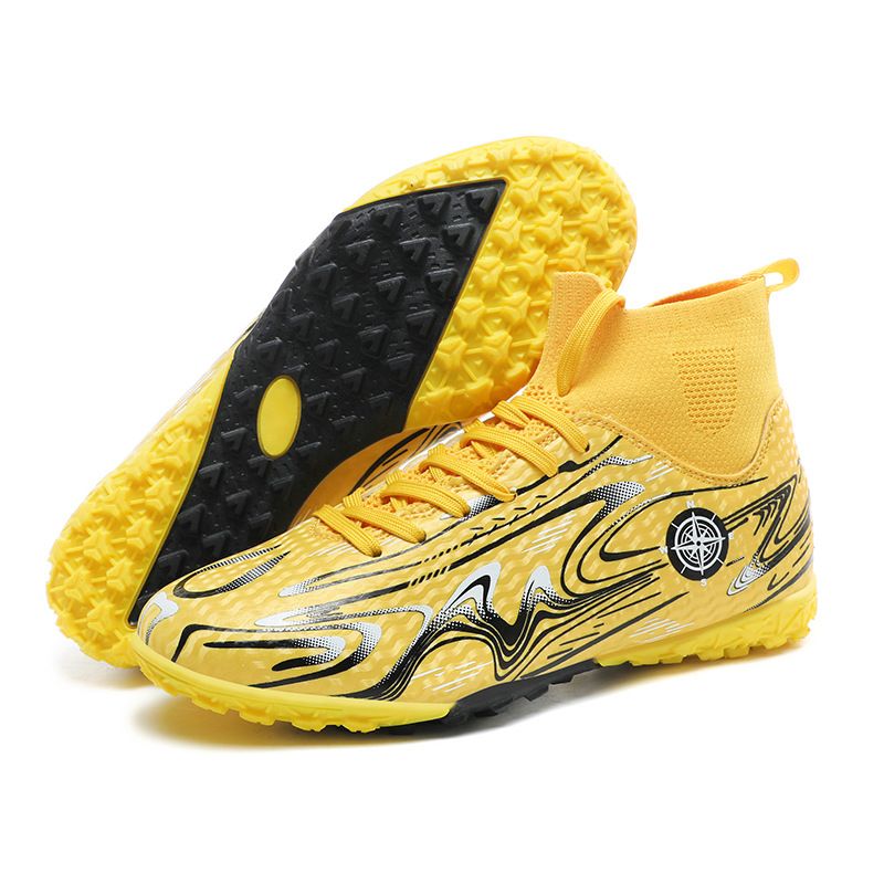 High Gang Long Short Broken Nail Football Primary And Secondary School Students Leather Training Shoes For Youth Sports_vogvips.com