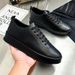 Black Men's Slip-On Skateboard Round Toe Lazy Casual Lightweight Sneakers Export Flat Shoes For Men_vogvips.com