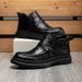 European Warm Series Men's High-Top Winter Genuine Leather Fleece-Lined Warm Business Casual Thick-Soled Loafers_vogvips.com