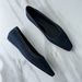 TOT No Label Square Toe Slip On Low Heel Lazy Flat Denim Blue Work Comfortable Women S Shoes_vogvips.com