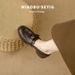 Soft Sheepskin Camellia Soft-soled Loafers Women's Flat-soled Small Leather Shoes_vogvips.com