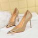 Women S High Heeled Stilettos With Heels And Shallow Pointed Metal Shoes_vogvips.com