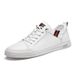 Men's Casual Board Shoes Small Size Lace-up-free Leather Board Shoes Hollow Hole White Shoes_vogvips.com