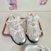 Ballet Shoes High End Decorative Buckle Pearl Chain Bow Shoe Flower Pendant_vogvips.com