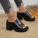New Waterproof Platform Thick Bottom Flip-flops Wear Muffin Bottom High-heeled Slippers_vogvips.com