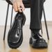 ShoeVault Japanese Style Trendy Fashion Thick-Soled Height-Increasing Business Casual Large Toe Men Versatile Street Retro Men's_vogvips.com