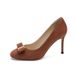 26xx Logo 1 Correct D-42 Melad Series Suede High Heels For Women, Thin Heel, New Autumn Bowknot Shallow Mouth Pumps Women, Heel,_vogvips.com