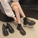 Platform Small Leather Shoes Women's Muffin Loafers Commuter Work Shoes_vogvips.com
