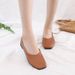 2024 Summer-Autumn Korean Comfortable Soft Sole Granny Transparent Casual Style Patchwork Square Toe Shallow Flat Shoes_vogvips.com
