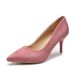 Spring Pointed Toe Stiletto High Heel Suede Single European And American Foreign Trade Large Size Slim Women S_vogvips.com