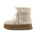 New woolly shoes with short boots in the middle of the thick sole snow boots women's big white bear warm plus velvet_vogvips.com