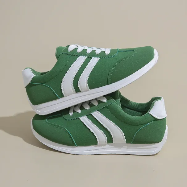 Spring New Lace Up Women's Sports Shoes Plus Size Woman Sneaks Mixed Colors Female Fashion Vsatile Flat Casual_vogvips.com