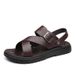Summer New Men S Leather Sandals Soft Sole Breathable And Comfortable Multifunctional Fashion Beach Shoes Oversize_vogvips.com