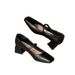 MTX 2025 Spring Summer New French Style Gentle Square Toe Mary Jane Shoes For Women With Chunky Heels And Skirts_vogvips.com