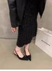 Elegant Pointed-toe Air Cushion Single 2025 New Spring French Niche High-heeled Shoes, Stiletto Heel Closed-toe Sandals_vogvips.com