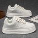 2026 Spring High-End Versatile Low-Top Casual Sneakers, Men's Sports Thick-Soled Height-Increasing Leather White Shoes_vogvips.com