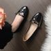 111-6 Huidong Yixinda Elegant Round Toe One-Strap Patent Leather Slip-On Flat Commuter Shoes For Women Autumn_vogvips.com